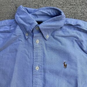 Ralph Lauren Pony Oxford Button Down Shirt Men's Small Blue Simple Embroidered